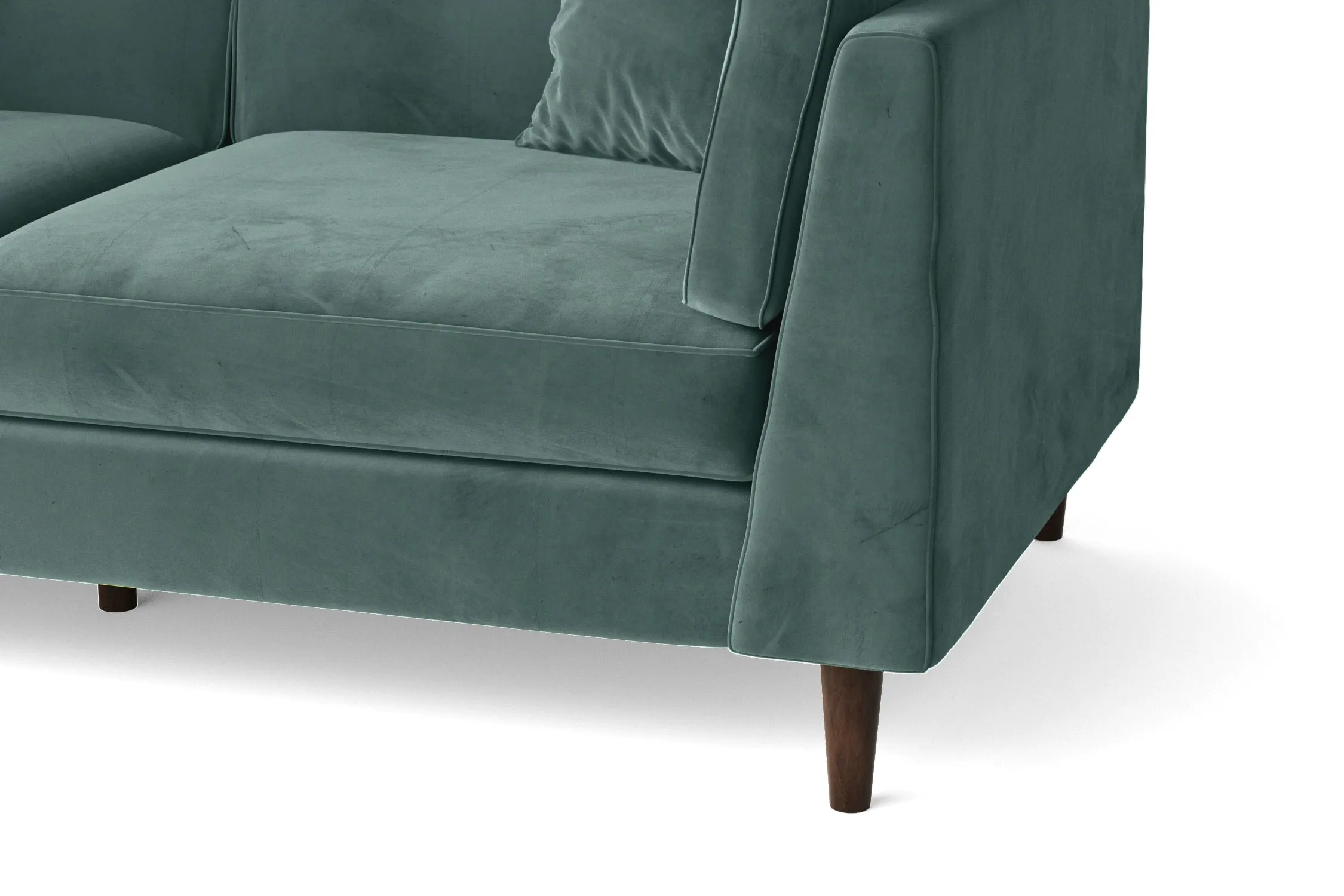 Ragusa 4 Seater Sofa Teal Velvet