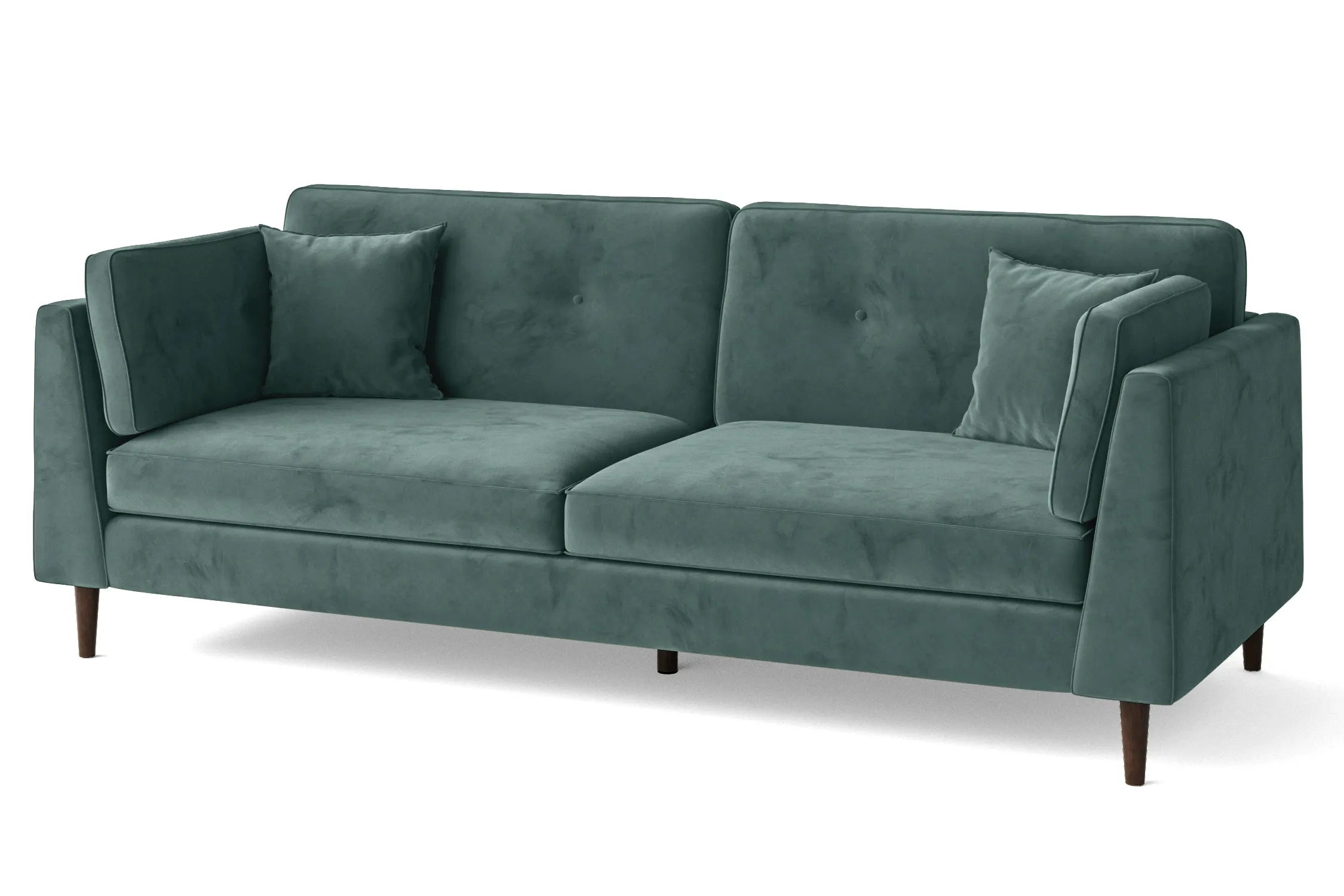 Ragusa 4 Seater Sofa Teal Velvet