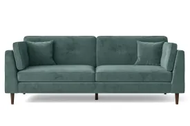 Ragusa 4 Seater Sofa Teal Velvet