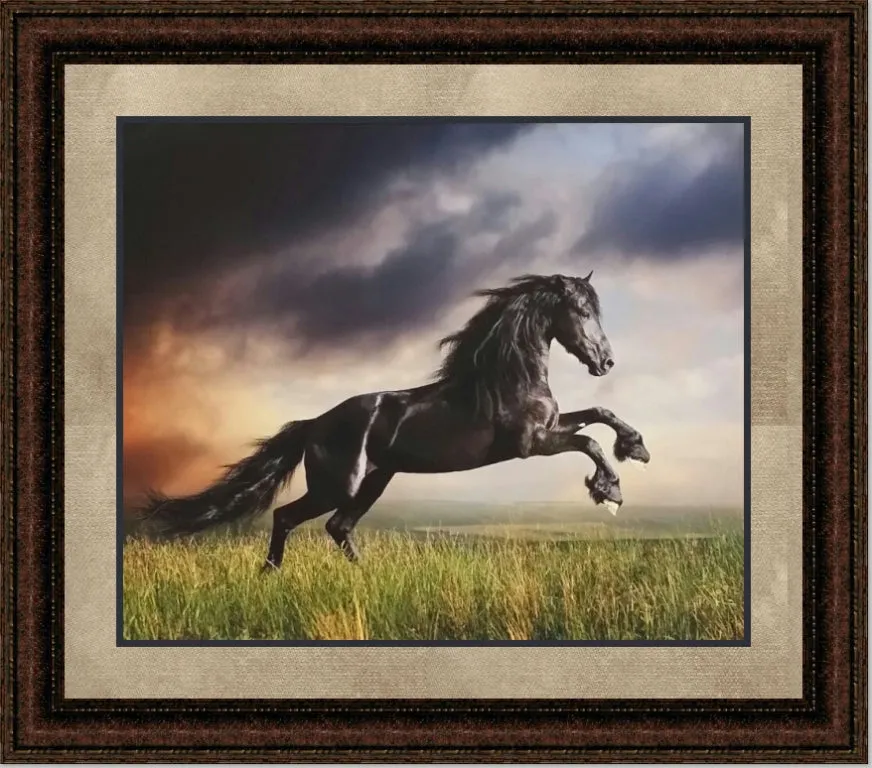 Rearing Horse | Western Canvas or Framed Print | Various Sizes