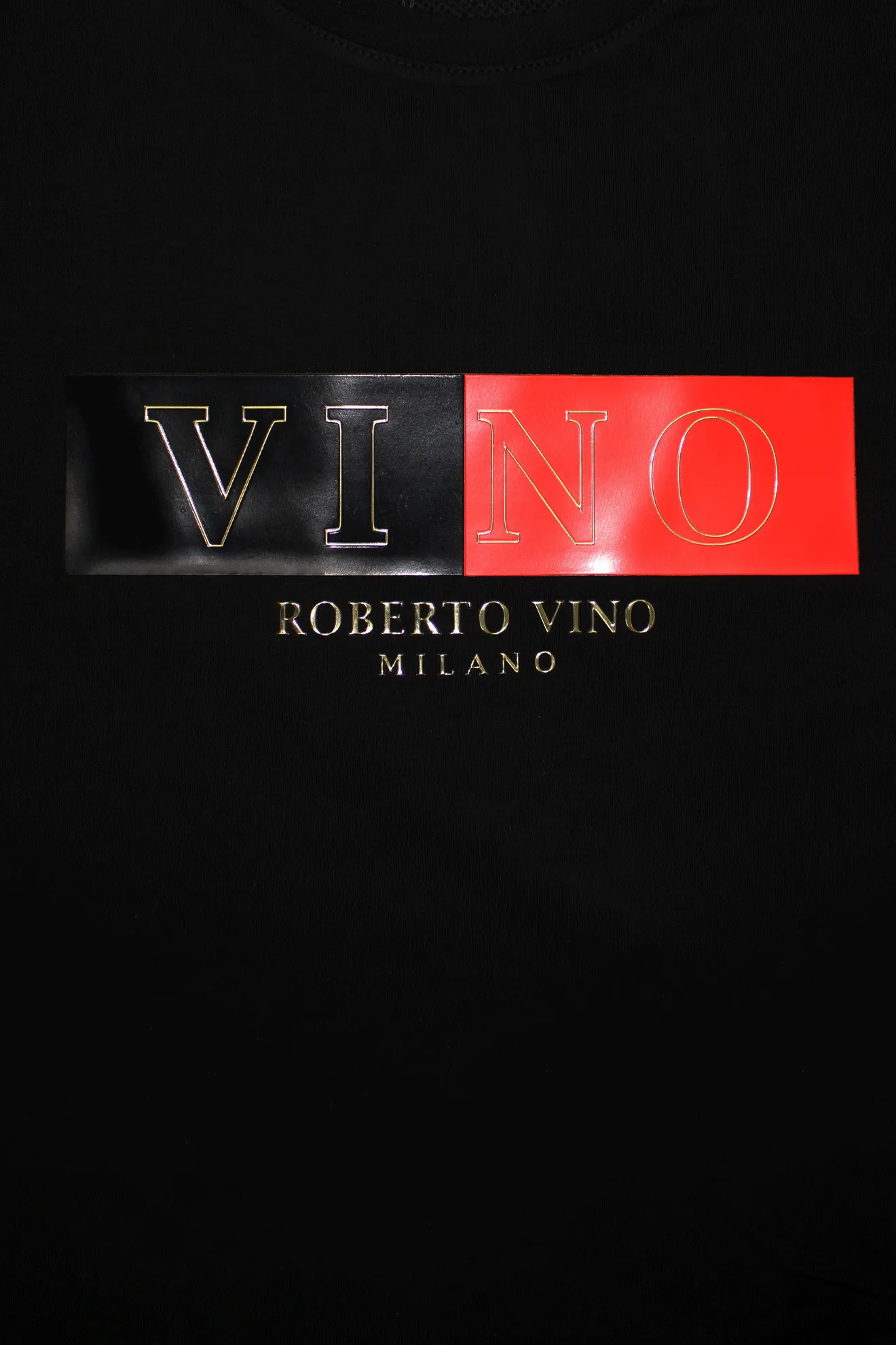 ROBERTO VINO Black Red T Shirt