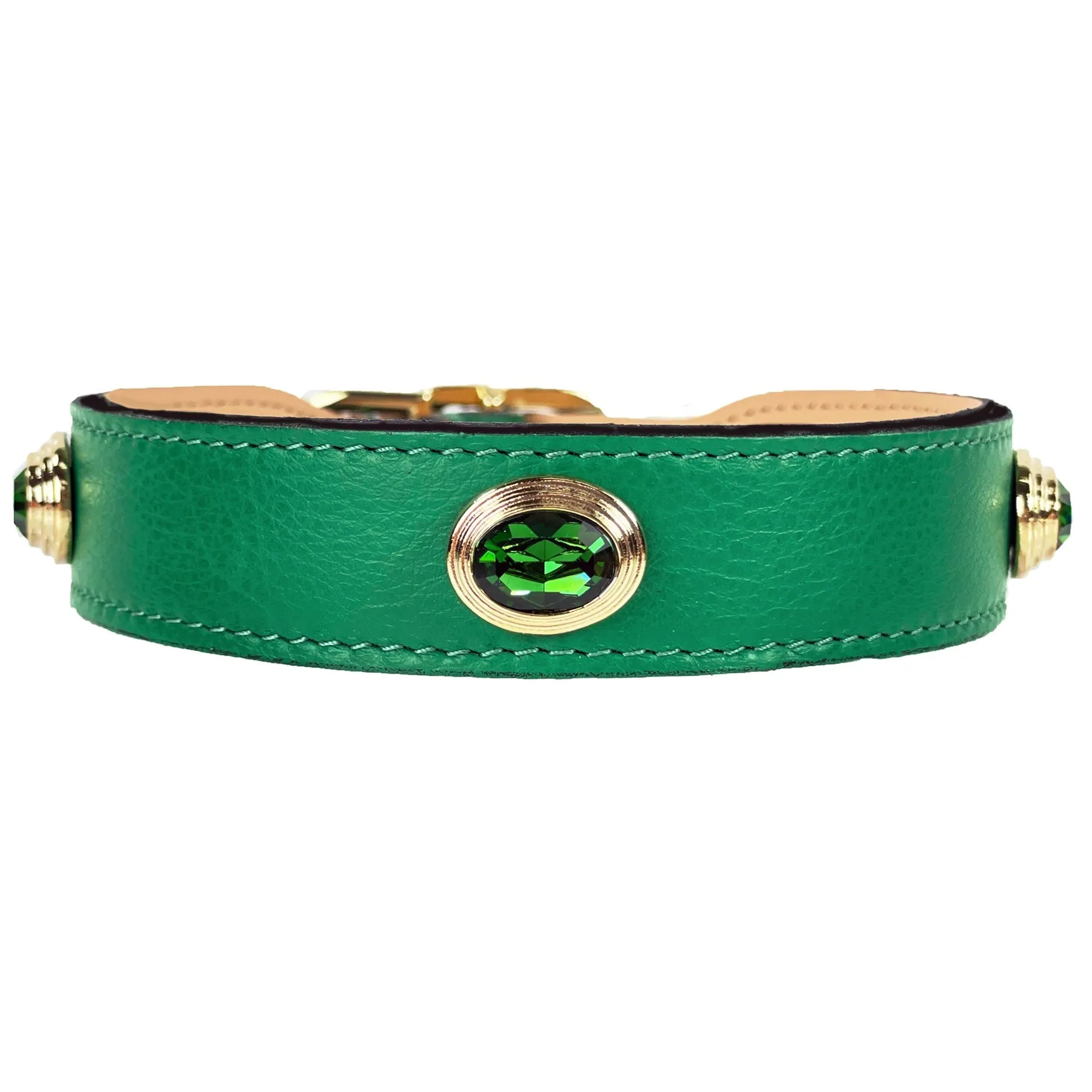 Royal Dog Collar in Emerald & Gold