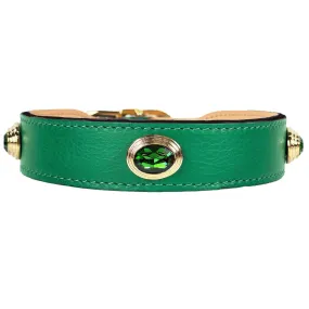 Royal Dog Collar in Emerald & Gold