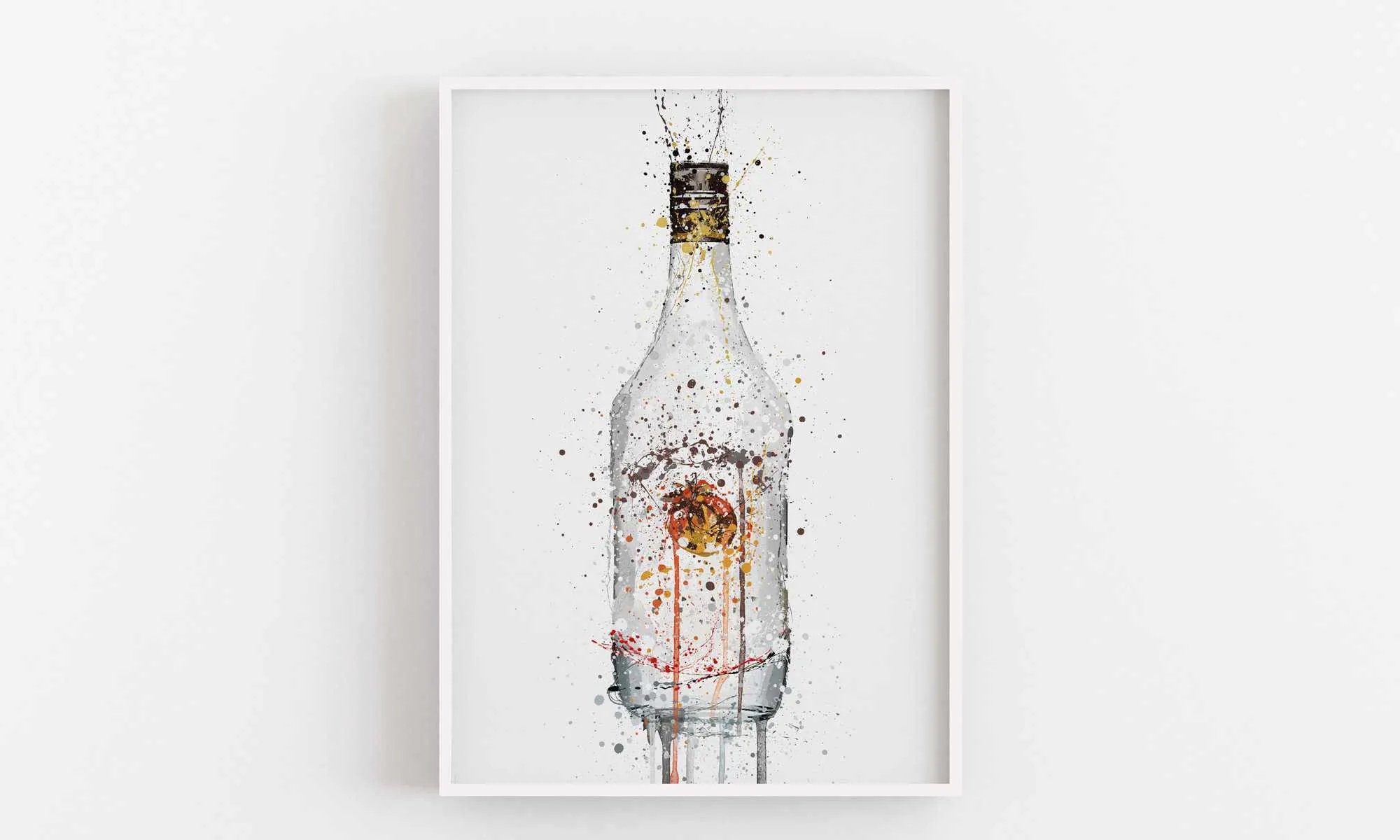 Rum Bottle Wall Art Print 'Coconut'