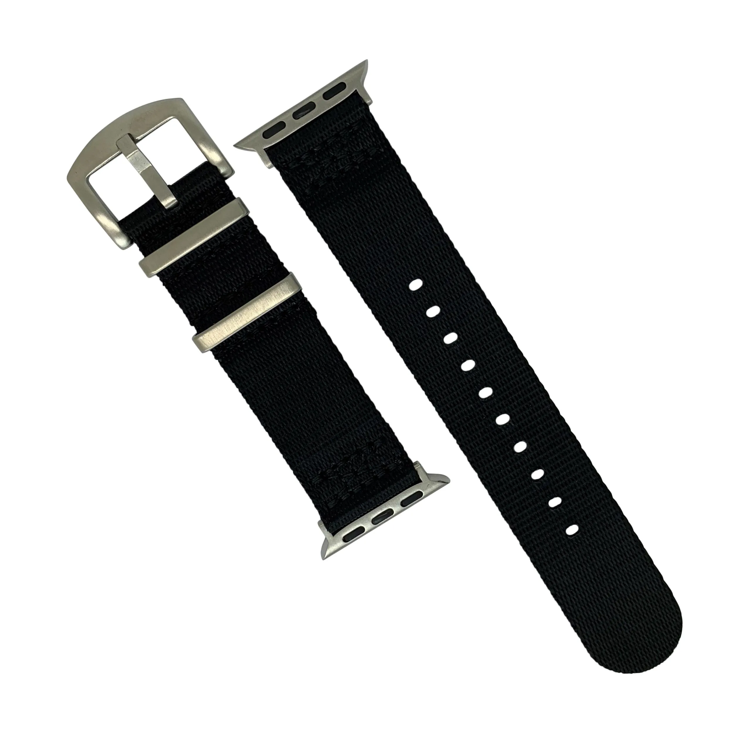 Seat Belt Nato Strap in Black (Apple Watch)