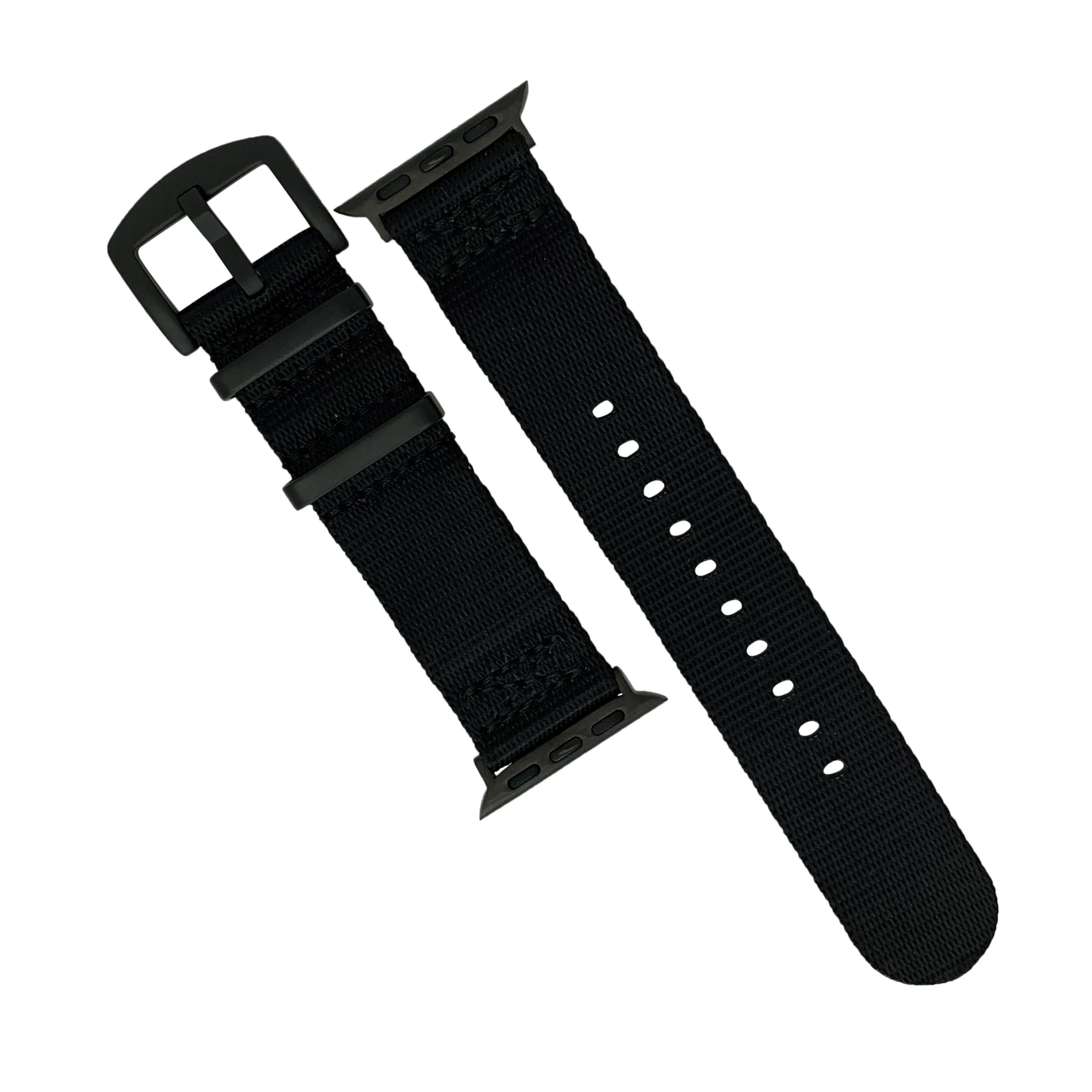 Seat Belt Nato Strap in Black (Apple Watch)