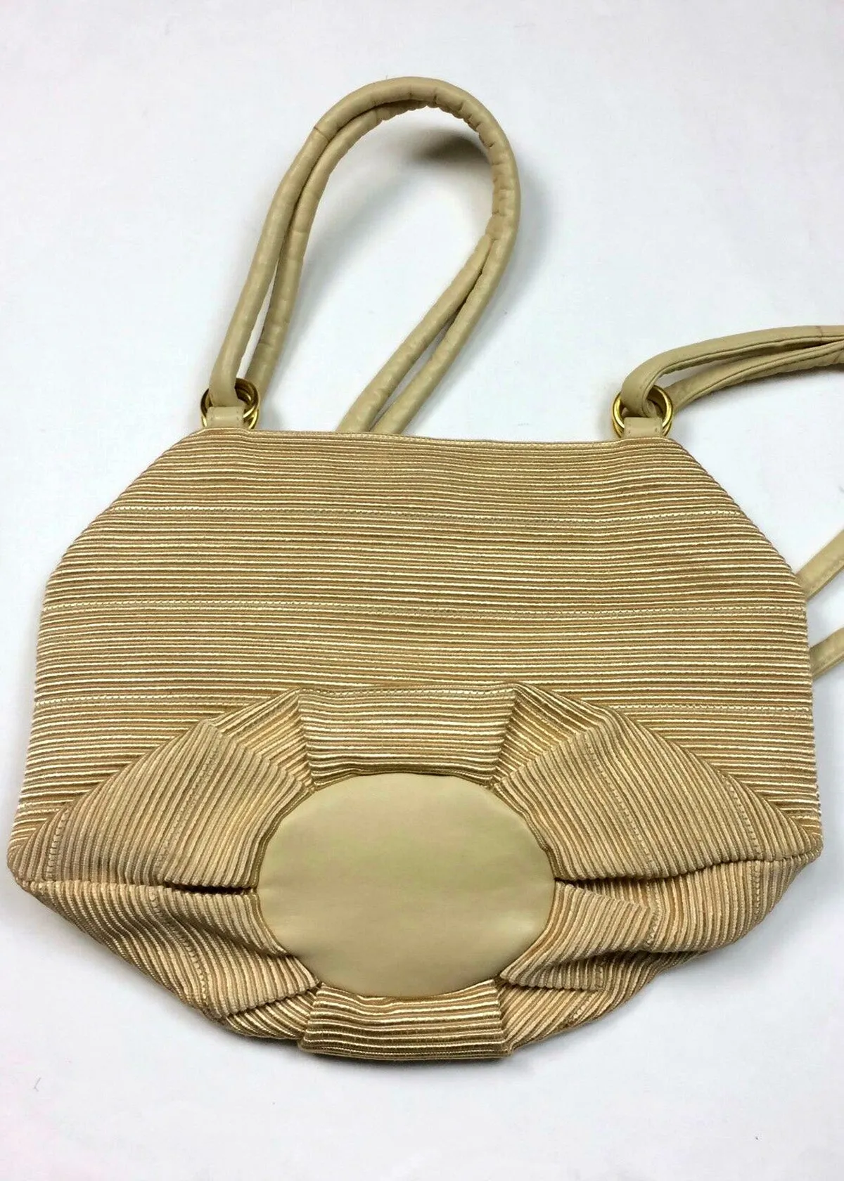 Sharif Beige Cord Shoulder Purse NWT