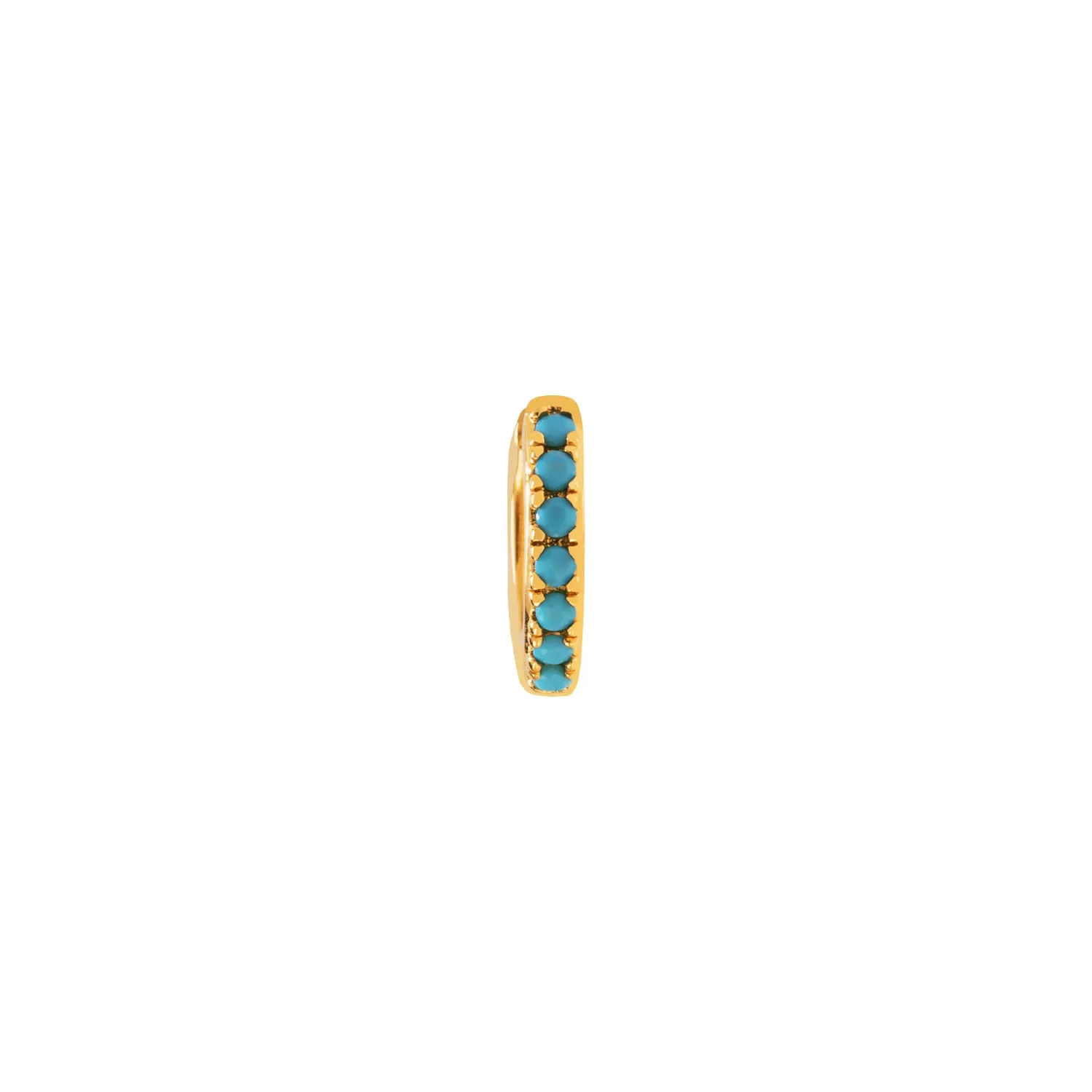 (Single) Turquoise Huggie Hoop