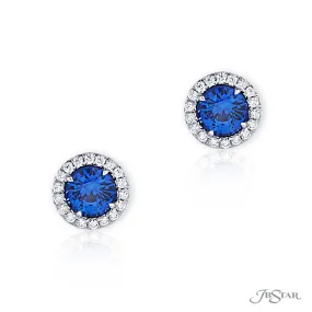 Stunning sapphire and diamond stud earrings