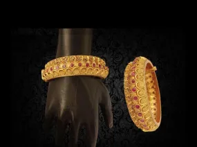 Temple Jewelry Red and Gold Bangles