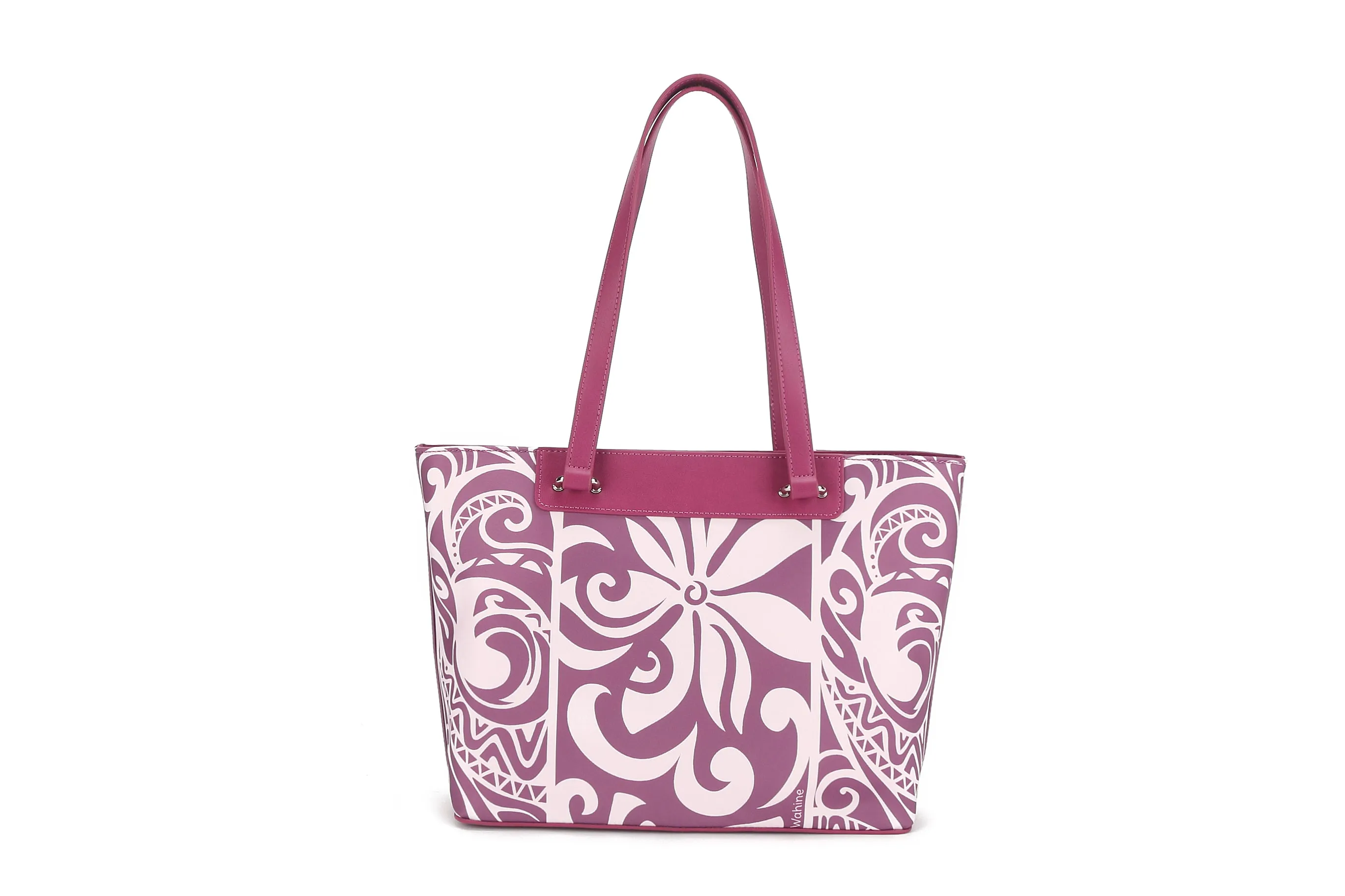 Tote Large Ke'olu Tapa Tiare Mauve