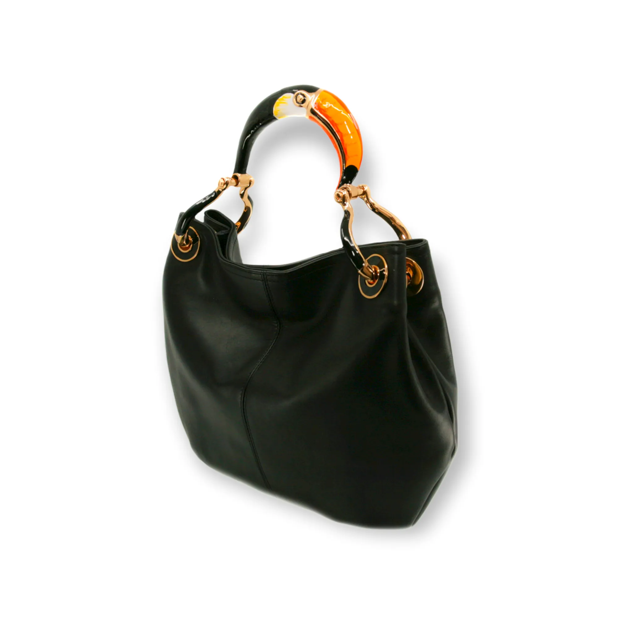 TOUCAN SMALL HANDBAG IN HIGHT QUALITY LEATHER