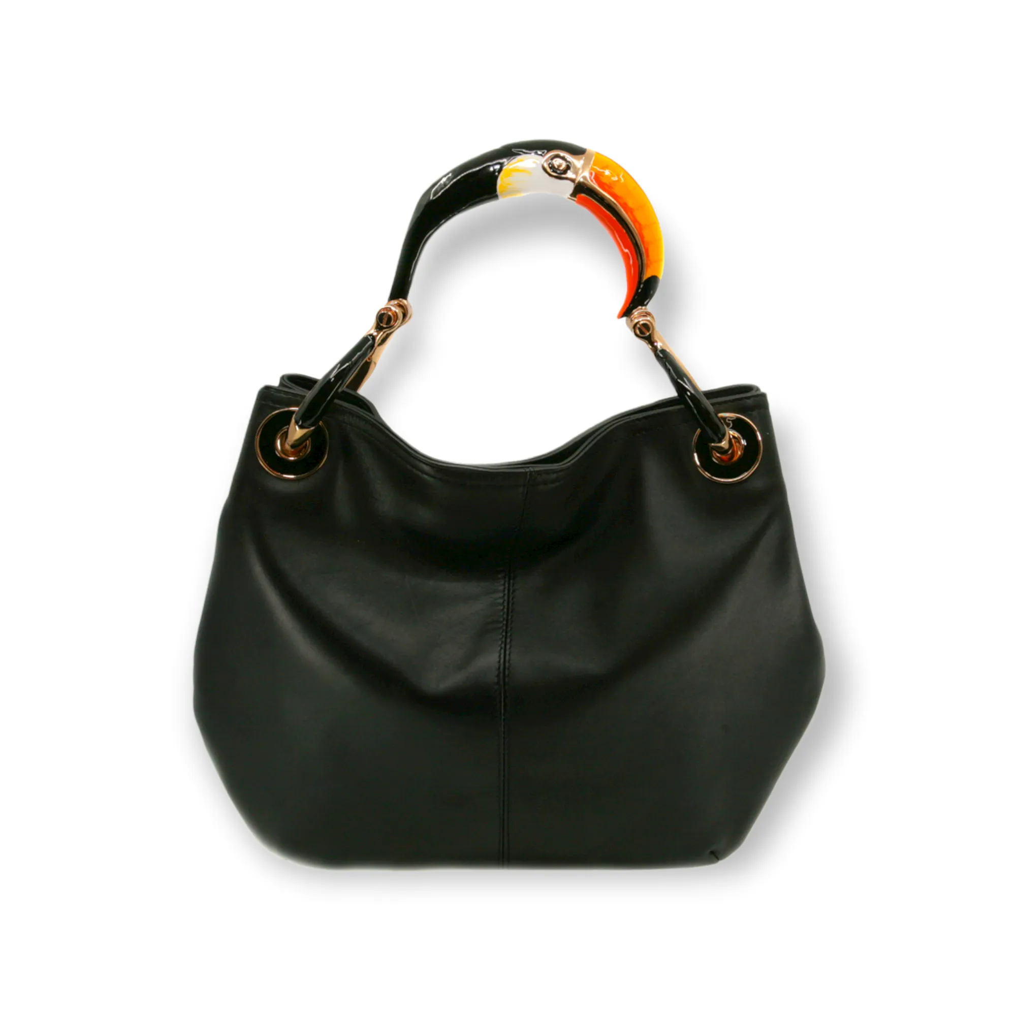 TOUCAN SMALL HANDBAG IN HIGHT QUALITY LEATHER