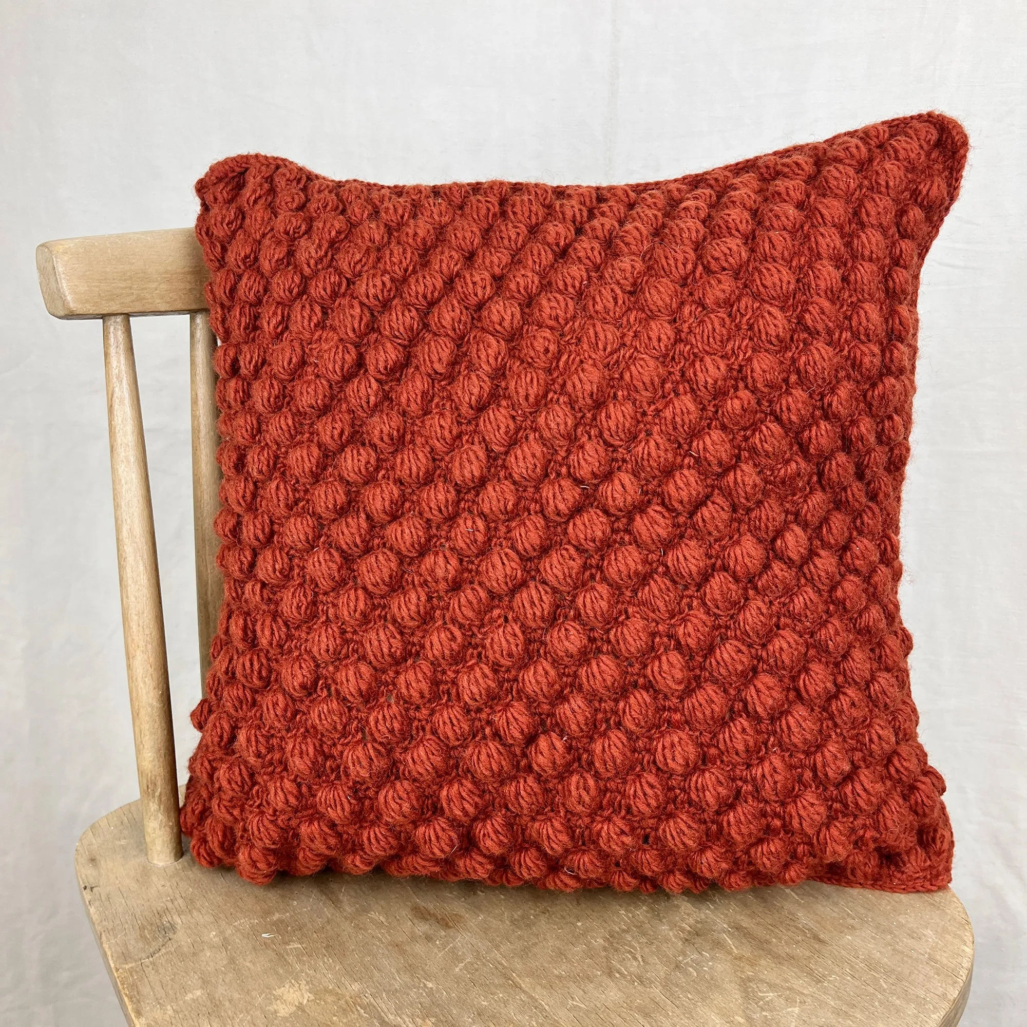 TRIPTI Chunky Boho Bobble Wool Cushion Cover 40cm