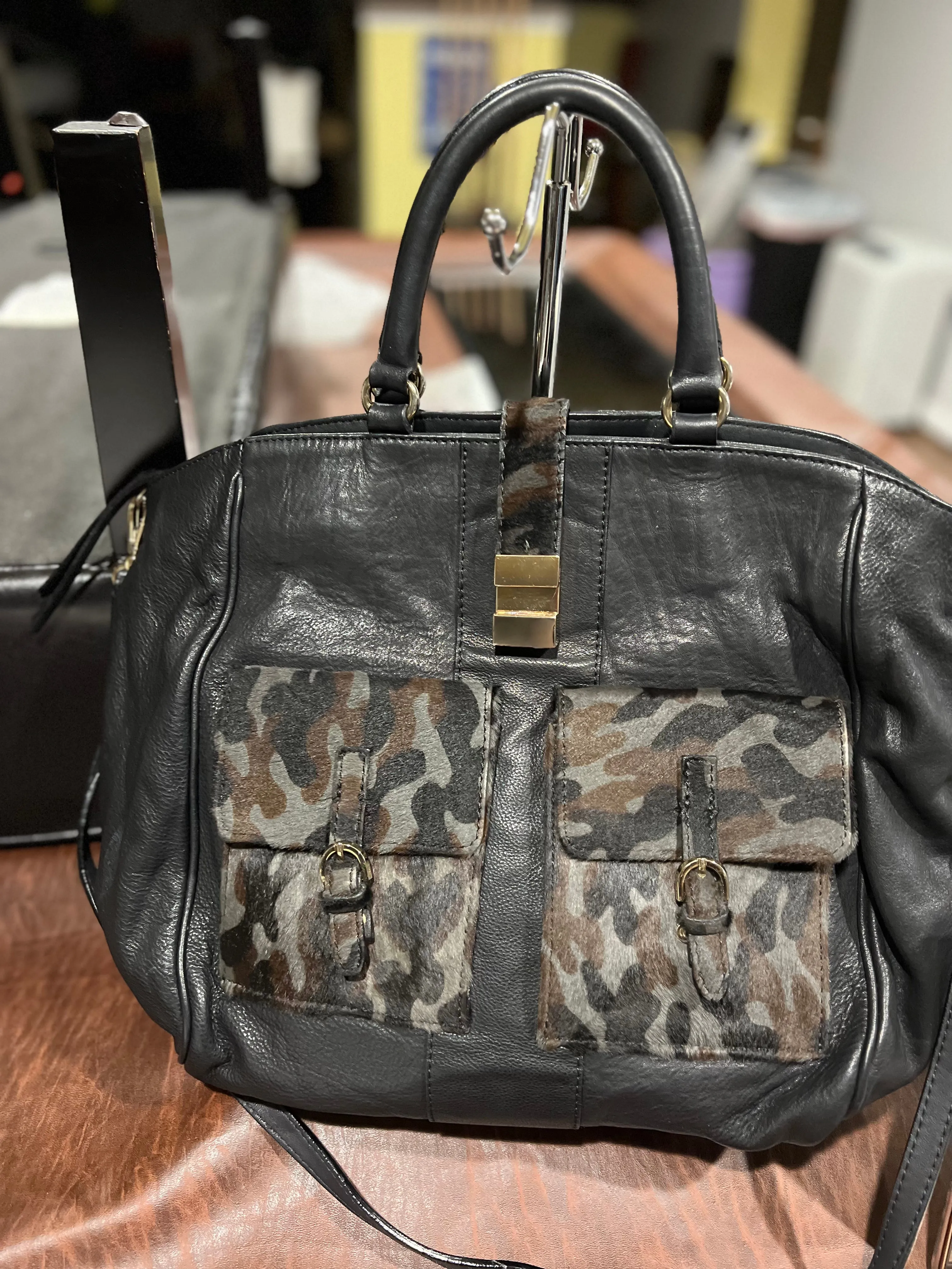 Via Republic 100% leather & Camo Handbag