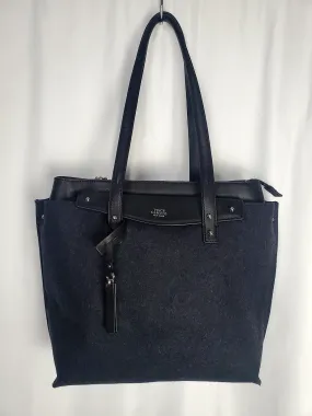 Vince Camuto Charcoal Wool & Black Leather Bag NWT