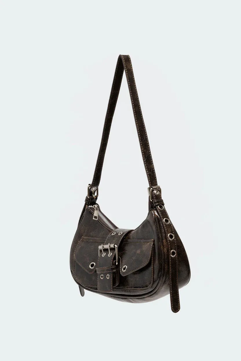 Vintage Charm Buckle Tote