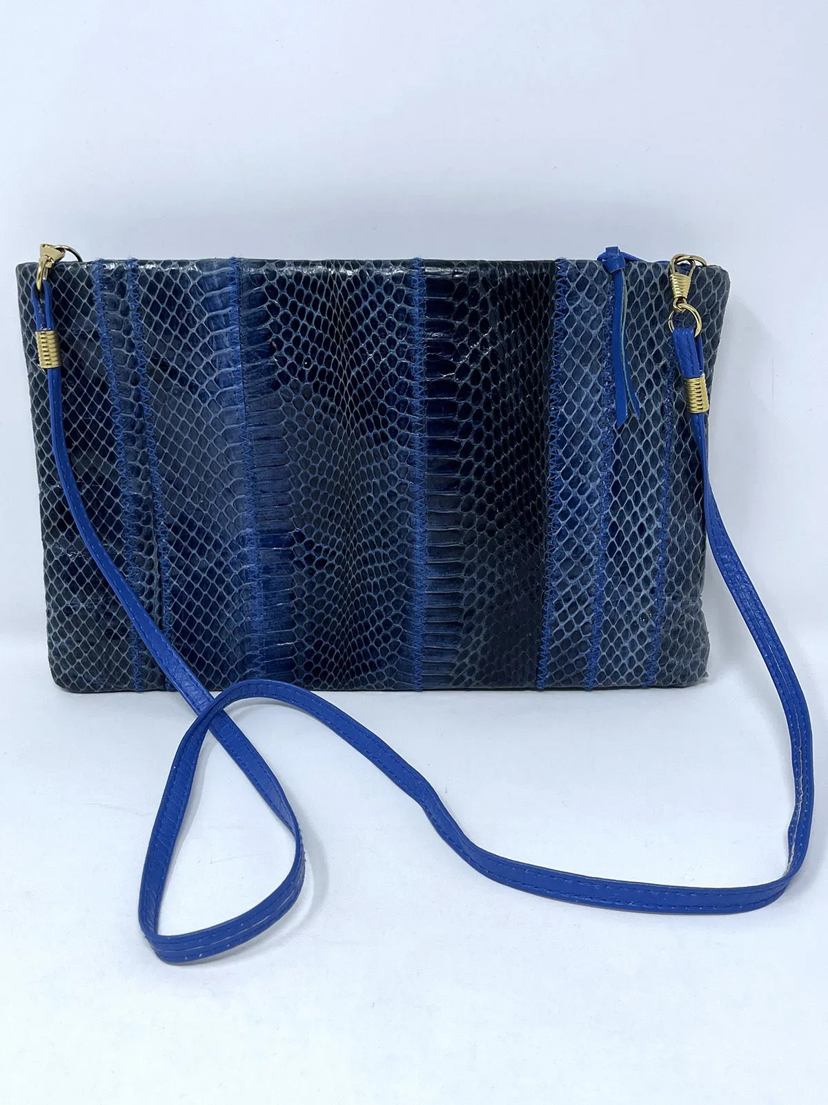 Vintage Empress Blue Snakeskin Purse