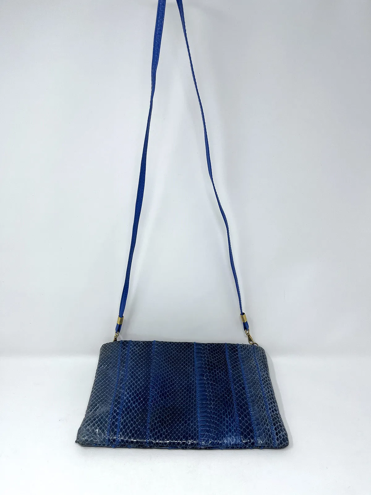 Vintage Empress Blue Snakeskin Purse