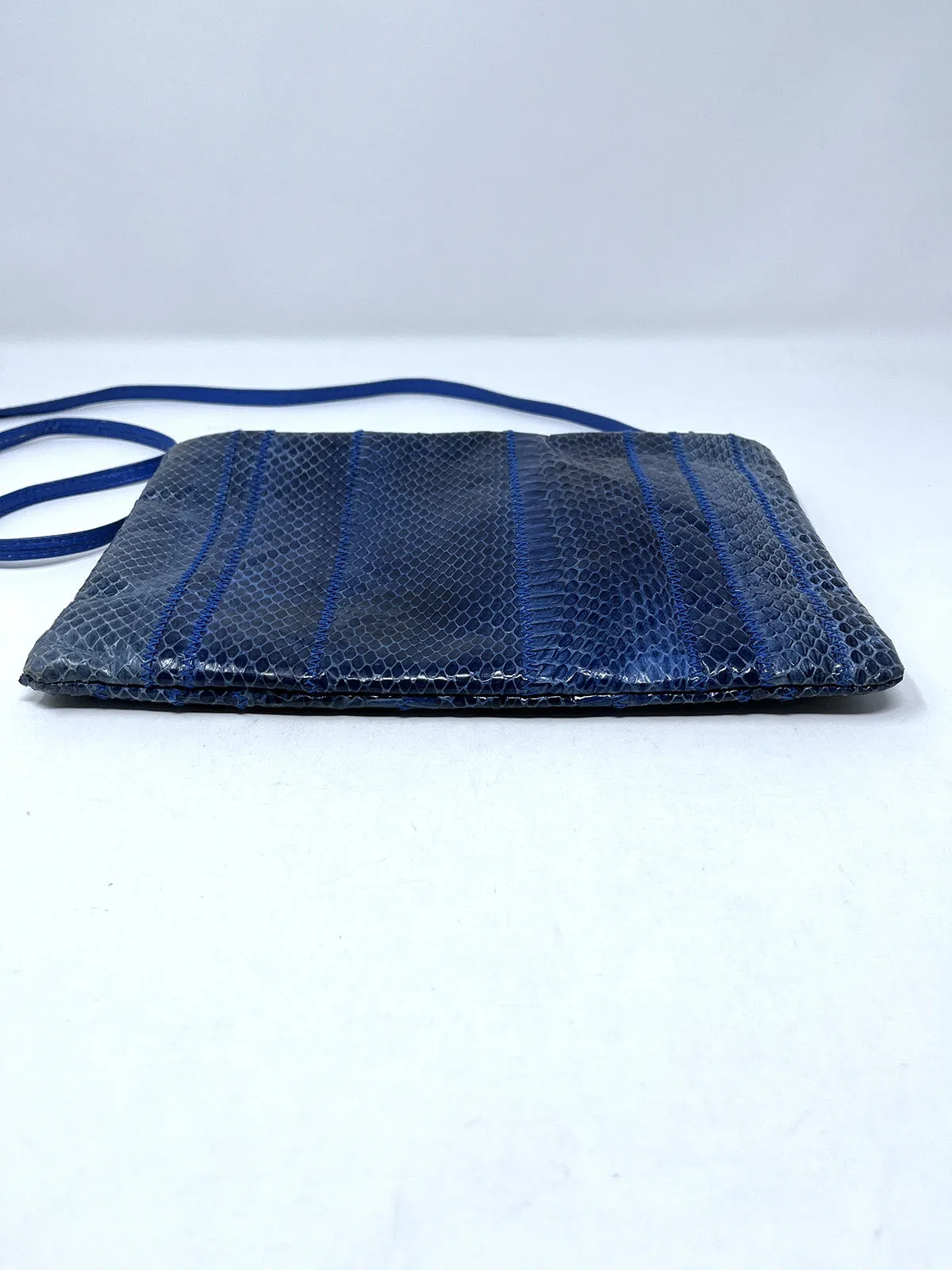 Vintage Empress Blue Snakeskin Purse