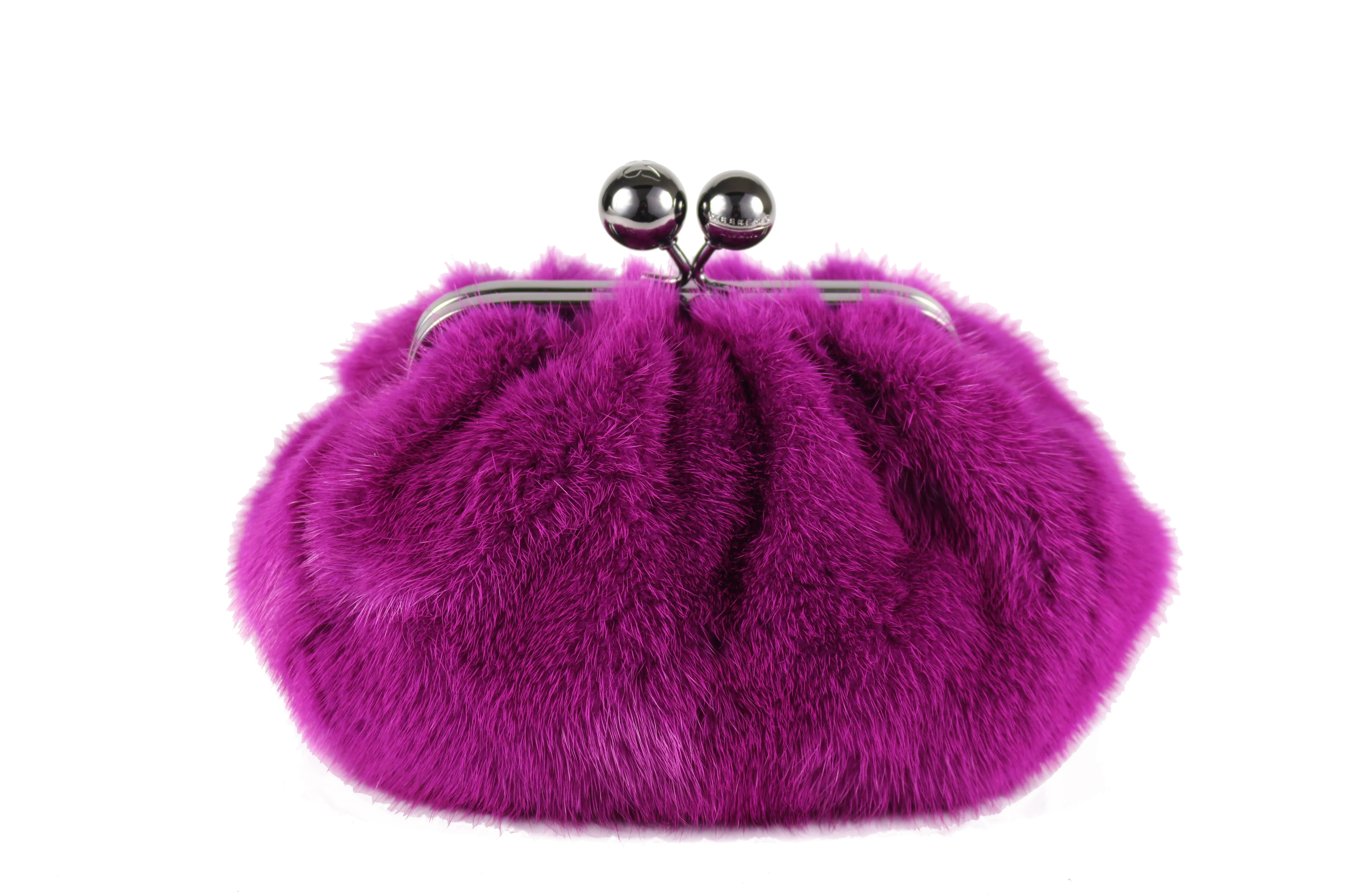 Weekend MAX MARA Pasticcino fuchsia mink clutch