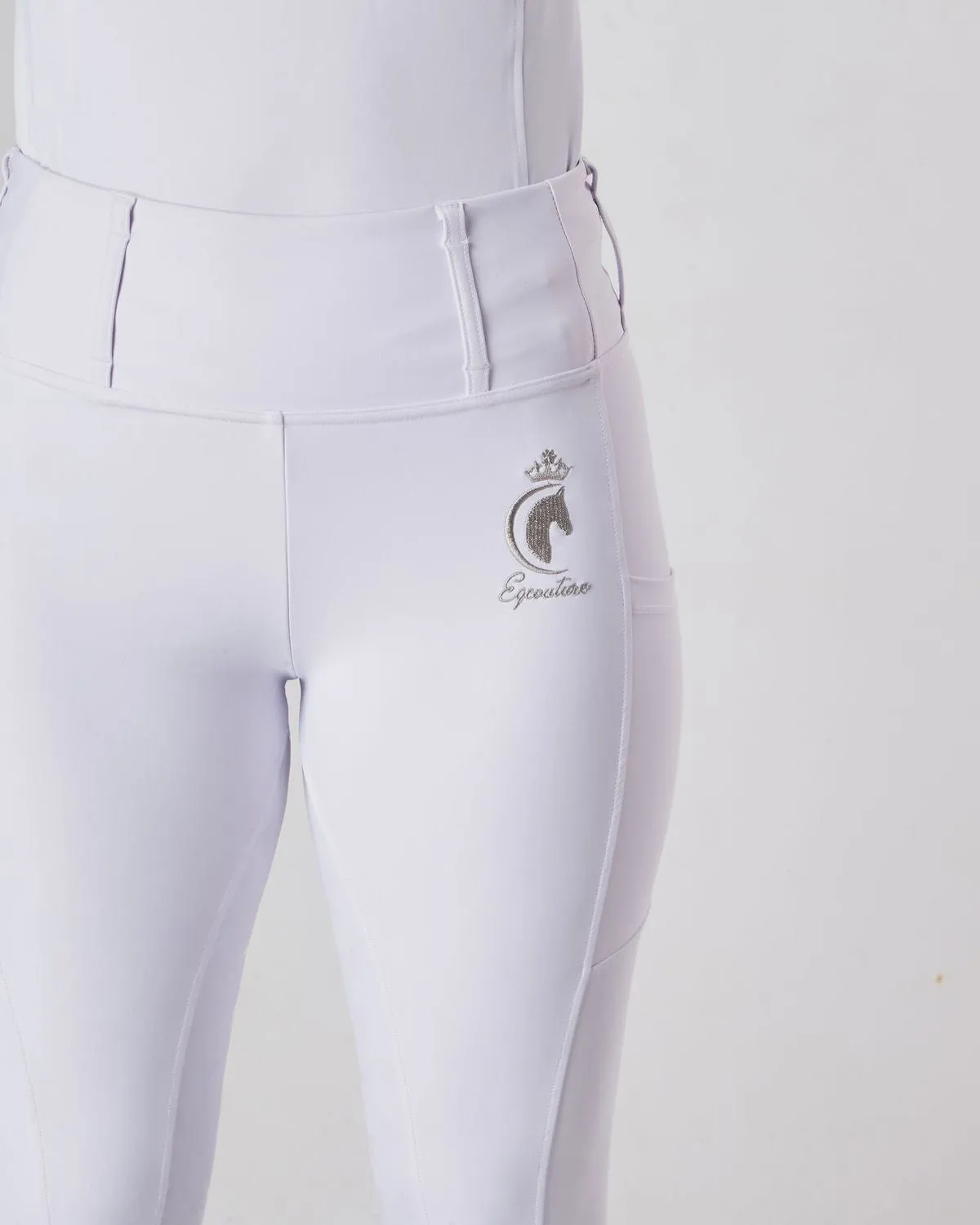 WINTER Competition Full Seat Riding Leggings / Tights- COMPETITION WHITE