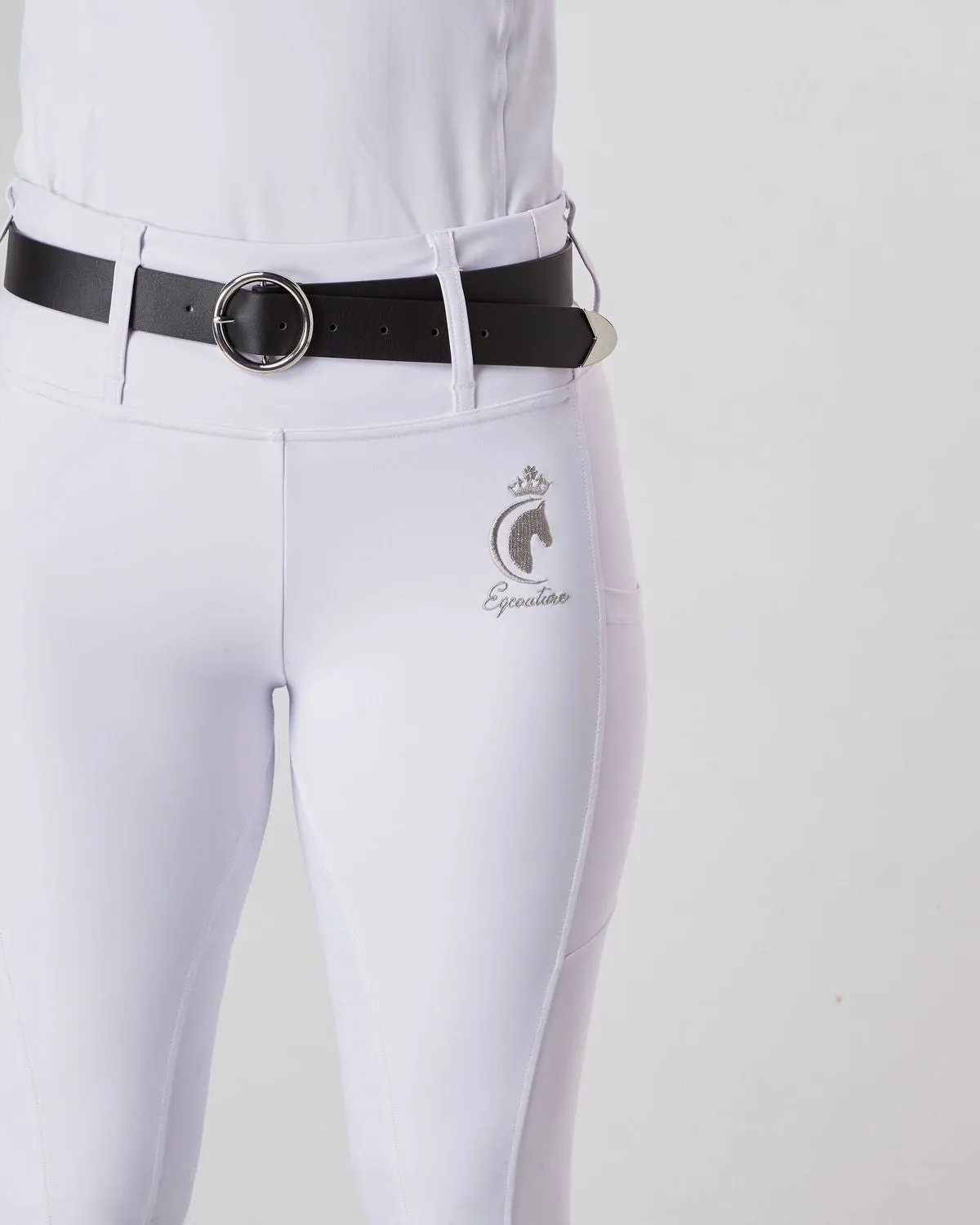 WINTER Competition Full Seat Riding Leggings / Tights- COMPETITION WHITE